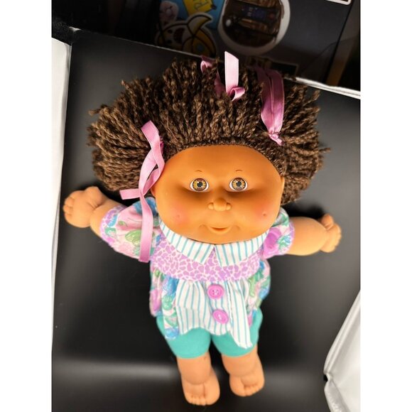 Vtg 1990 Hasbro Cabbage Patch Kids Doll Pretty Crimp N Curl Dress Shorts - Picture 5 of 7